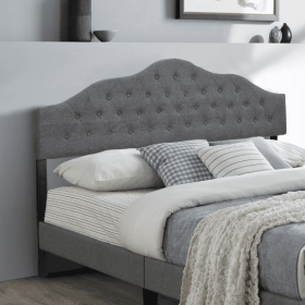 Upholstered Headboard, Adjustable Headboards For King Size Bed, Modern Breathable Fabric With Buttons