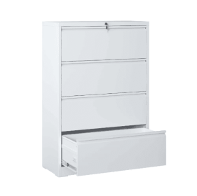 Horizontal Metal Filing Cabinet 4 Drawers