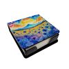 Blue Cornflowers in Color PU Leather Note Paper Holder with Artist-Designed Cover, Desk Accessory, Office Gift