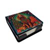 Irish Setter Christmas PU Leather Note Paper Holder with Artist-Designed Cover, Desk Accessory, Office Gift