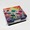 Anemones in Color PU Leather Note Paper Holder with Artist-Designed Cover, Desk Accessory, Office Gift