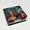 Rottweiler Christmas PU Leather Note Paper Holder with Artist-Designed Cover, Desk Accessory, Office Gift