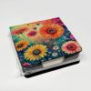 Gerbera Daisies in Color PU Leather Note Paper Holder with Artist-Designed Cover, Desk Accessory, Office Gift