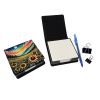 Colorful Black-eyed Susans PU Leather Note Paper Holder with Artist-Designed Cover, Desk Accessory, Office Gift