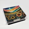 Colorful Black-eyed Susans PU Leather Note Paper Holder with Artist-Designed Cover, Desk Accessory, Office Gift