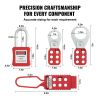 VEVOR Electrical Lockout Tagout Kit, 26 PCS Safety Loto Kit Includes Padlocks, Hasps, Tags, Nylon Ties, and Carrying Bag