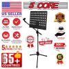 5 Core Music Stand 2-IN-1 Professional Portable Sheet Music Stand with Detachable Microphone Stand