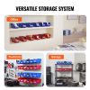 VEVOR Plastic Storage Bin, (11-Inch x 5-Inch x 5-Inch), Hanging Stackable Storage Organizer Bin, Blue/Red, 12-Pack