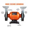 VEVOR Bench Grinder, 6 inch Single Speed Bench Grinder with 2.1A Brushless Motor 3550 RPM Table Grinder with 36/80-Grit Grinding Wheels for Grinding