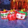 6.9 FT Lighted Christmas Inflatable Decoration, Inflatable Five Christmas Balls