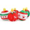 6.9 FT Lighted Christmas Inflatable Decoration, Inflatable Five Christmas Balls