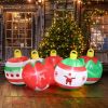 6.9 FT Lighted Christmas Inflatable Decoration, Inflatable Five Christmas Balls