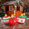 6.9 FT Lighted Christmas Inflatable Decoration, Inflatable Five Christmas Balls