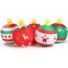 6.9 FT Lighted Christmas Inflatable Decoration, Inflatable Five Christmas Balls