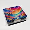Colorful Amaranths PU Leather Note Paper Holder with Artist-Designed Cover, Desk Accessory, Office Gift