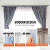 VEVOR 1 Inch Double Curtain Rods 36 to 72 Inches(3-6ft), Drapery Rods for Windows 24 to 68 Inches, Telescoping Dual Curtain Rod with Round Finials
