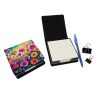Carnations in Color PU Leather Note Paper Holder with Artist-Designed Cover, Desk Accessory, Office Gift