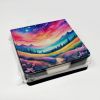 Phlox in Color PU Leather Note Paper Holder with Artist-Designed Cover, Desk Accessory, Office Gift