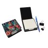 Leopard Christmas PU Leather Note Paper Holder with Artist-Designed Cover, Desk Accessory, Office Gift
