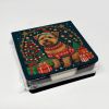 Norfolk Terrier Christmas PU Leather Note Paper Holder with Artist-Designed Cover, Desk Accessory, Office Gift