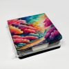 Azaleas in Color PU Leather Note Paper Holder with Artist-Designed Cover, Desk Accessory, Office Gift
