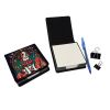 Beagle Christmas PU Leather Note Paper Holder with Artist-Designed Cover, Desk Accessory, Office Gift