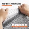 VEVOR Garage Floor Mat 4.9x19ft Vinyl Garage Flooring Roll Anti-Slide Diamond Texture Silver Garage Mats for Under Car 93 sqft Covering Space DIY PVC