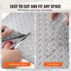 VEVOR Garage Floor Mat 4.9x19ft Vinyl Garage Flooring Roll Anti-Slide Diamond Texture Silver Garage Mats for Under Car 93 sqft Covering Space DIY PVC