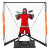 VEVOR Lacrosse Goal, 6' x 6' Lacrosse Net, Portable Lacrosse Goal with Carry Bag, Fiberglass Rod Backyard Lacrosse Training Equipment