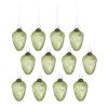 2.8x2.8x4.3" Tear Drop Ornament, Glass Decorative Hanging Christmas Tree Ornaments for Holiday Party Decorations, Set of 12
