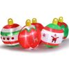 6.9 FT Lighted Christmas Inflatable Decoration, Inflatable Five Christmas Balls