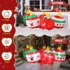 6.9 FT Lighted Christmas Inflatable Decoration, Inflatable Five Christmas Balls