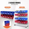 VEVOR Plastic Storage Bin, (11-Inch x 5-Inch x 5-Inch), Hanging Stackable Storage Organizer Bin, Blue/Red, 12-Pack