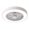 20 in. Indoor White Low Profile Ceiling Fan with Integrated Light with Remote Control and Reversible Blades