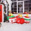 6.9 FT Lighted Christmas Inflatable Decoration, Inflatable Five Christmas Balls