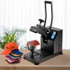 Heat Press 6x3.75Inch Curved Element Hat Press Clamshell Design Heat Press for Hats Rigid Steel Frame No Stick Digital LCD Timer and Temperature Contr