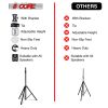 5 Core Speaker Stand Tripod Pair Floor Heavy Duty Adjustable Up to 72 Inch DJ Studio Monitor Stands Pole Mount - SS HD 2PK BLK BAG