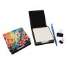 Lilies in Color PU Leather Note Paper Holder with Artist-Designed Cover, Desk Accessory, Office Gift
