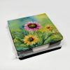 Kentucky Goldenrod in Watercolor PU Leather Note Paper Holder with Artist-Designed Cover, Desk Accessory, Office Gift