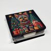 Yorkie Yorkshire Terrier Christmas PU Leather Note Paper Holder with Artist-Designed Cover, Desk Accessory, Office Gift