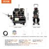 Airbrush Kit, Dual Fan Air Tank Compressor System Kit with 3.5L Air Storage Tank, Air Brush Set with 0.3 mm Tip Airbrush, Holder, Color Mixing Wheel
