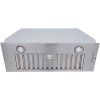 20" Built-In/Insert Range Hood 600CFM Kitchen Vent LEDs Convertible Fan Sliver