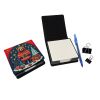 Bear Christmas PU Leather Note Paper Holder with Artist-Designed Cover, Desk Accessory, Office Gift