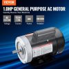 VEVOR 1HP Electric Motor 3450 rpm, AC 115V/230V, 56C Frame, Air Compressor Motor Single Phase, 5/8" Keyed Shaft