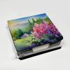 Idaho Syringa in Watercolor PU Leather Note Paper Holder with Artist-Designed Cover, Desk Accessory, Office Gift