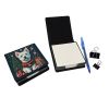 Westie Christmas PU Leather Note Paper Holder with Artist-Designed Cover, Desk Accessory, Office Gift