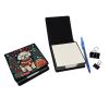 Bichon Frise Christmas PU Leather Note Paper Holder with Artist-Designed Cover, Desk Accessory, Office Gift