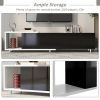 U-Can 70.1''-100'' Modern Stylish TV Stand TV Cabinet for 80+inch TV, White+Black, (Old SKU:WF299723AAB) Date of Expected Arrival: 11.25