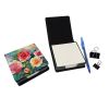 Oklahoma Roses in Watercolor PU Leather Note Paper Holder with Artist-Designed Cover, Desk Accessory, Office Gift