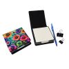Colorful Anemones PU Leather Note Paper Holder with Artist-Designed Cover, Desk Accessory, Office Gift